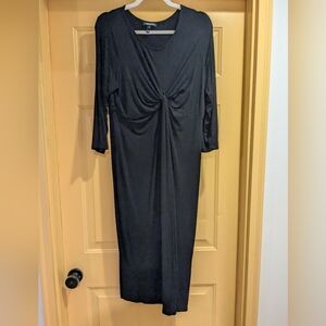 Isabella Oliver Knot front black maternity dress 12-14